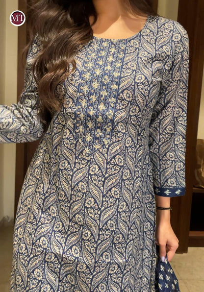 Beautiful Designer Heavy Pure Cotton Salwar Suit