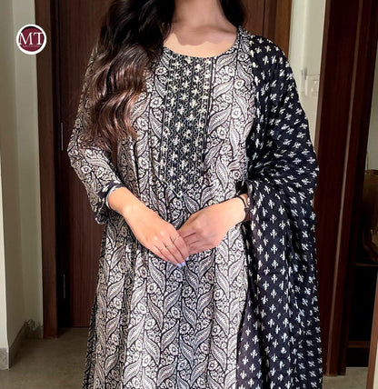 Beautiful Designer Heavy Pure Cotton Salwar Suit