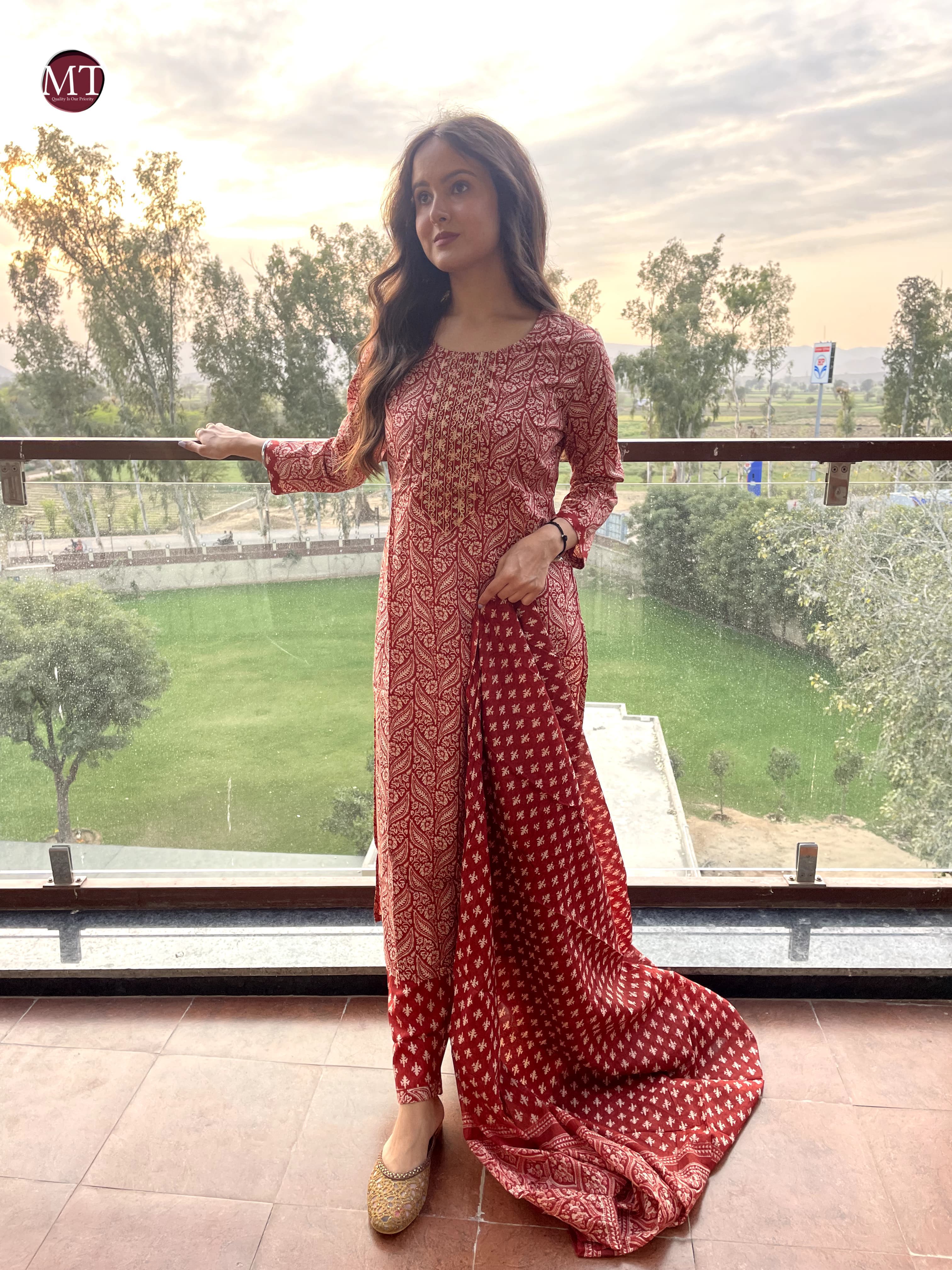 Beautiful Designer Heavy Pure Cotton Salwar Suit