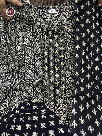 Beautiful Designer Heavy Pure Cotton Salwar Suit
