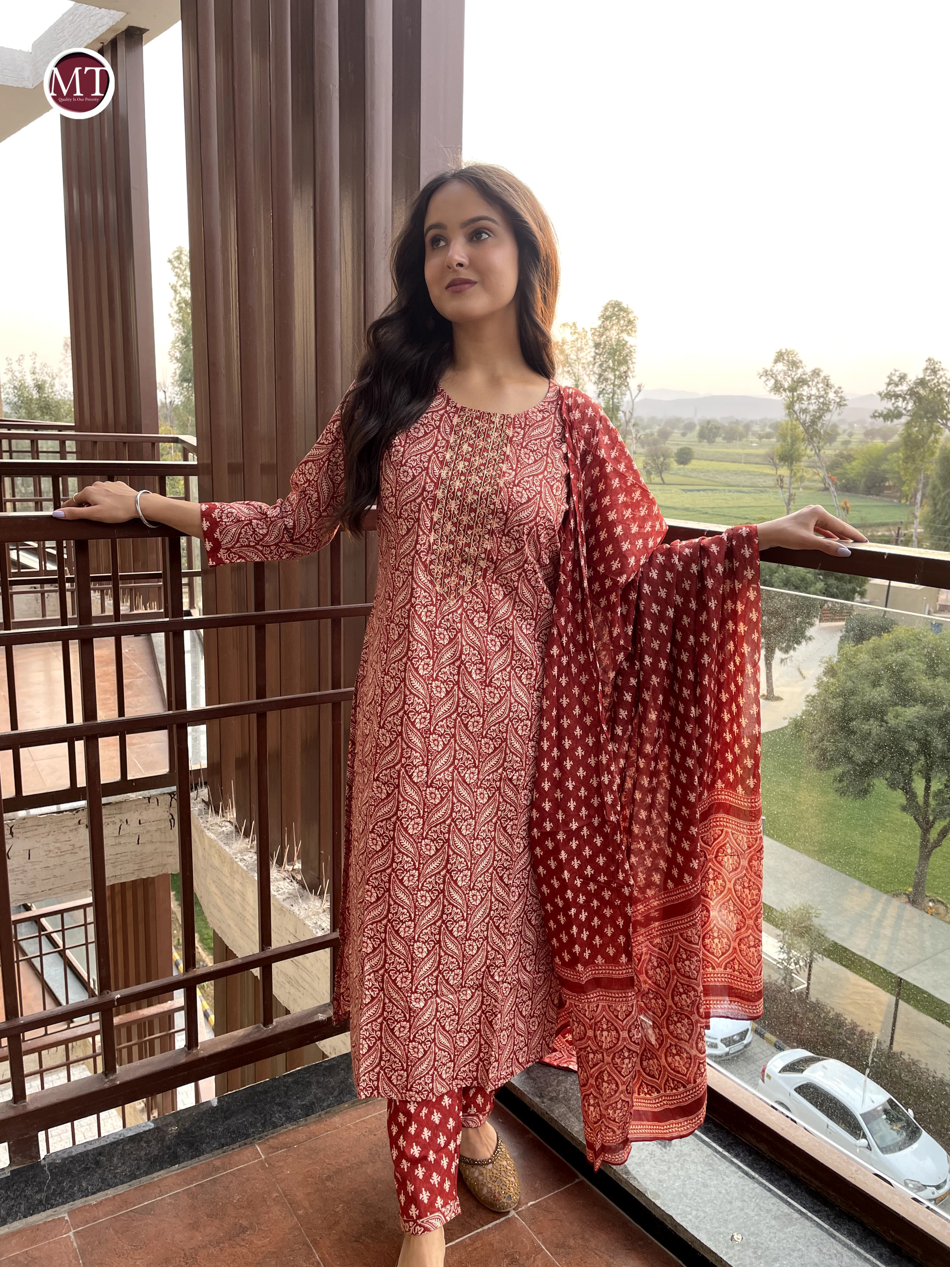 Beautiful Designer Heavy Pure Cotton Salwar Suit