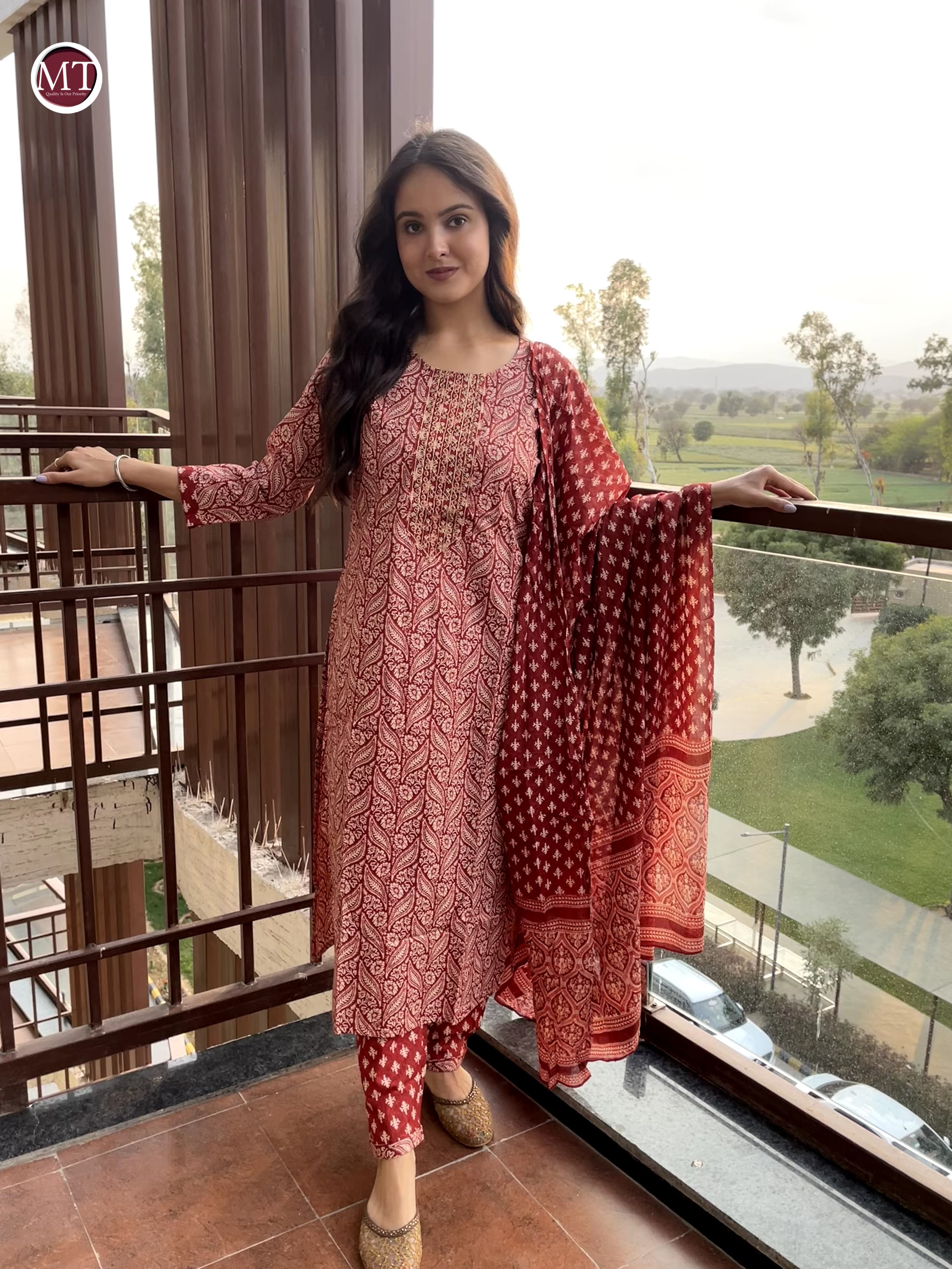 Beautiful Designer Heavy Pure Cotton Salwar Suit