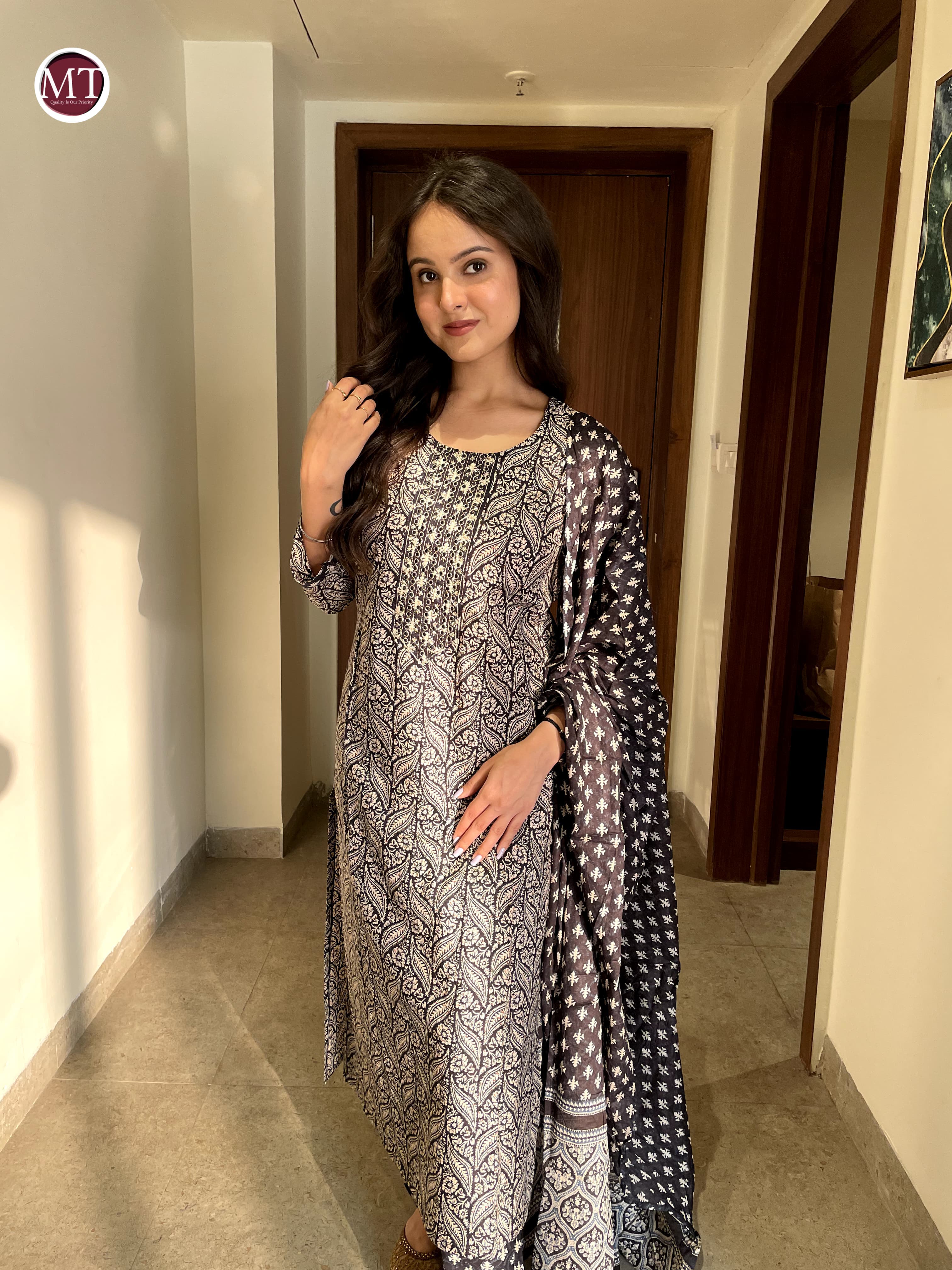 Beautiful Designer Heavy Pure Cotton Salwar Suit