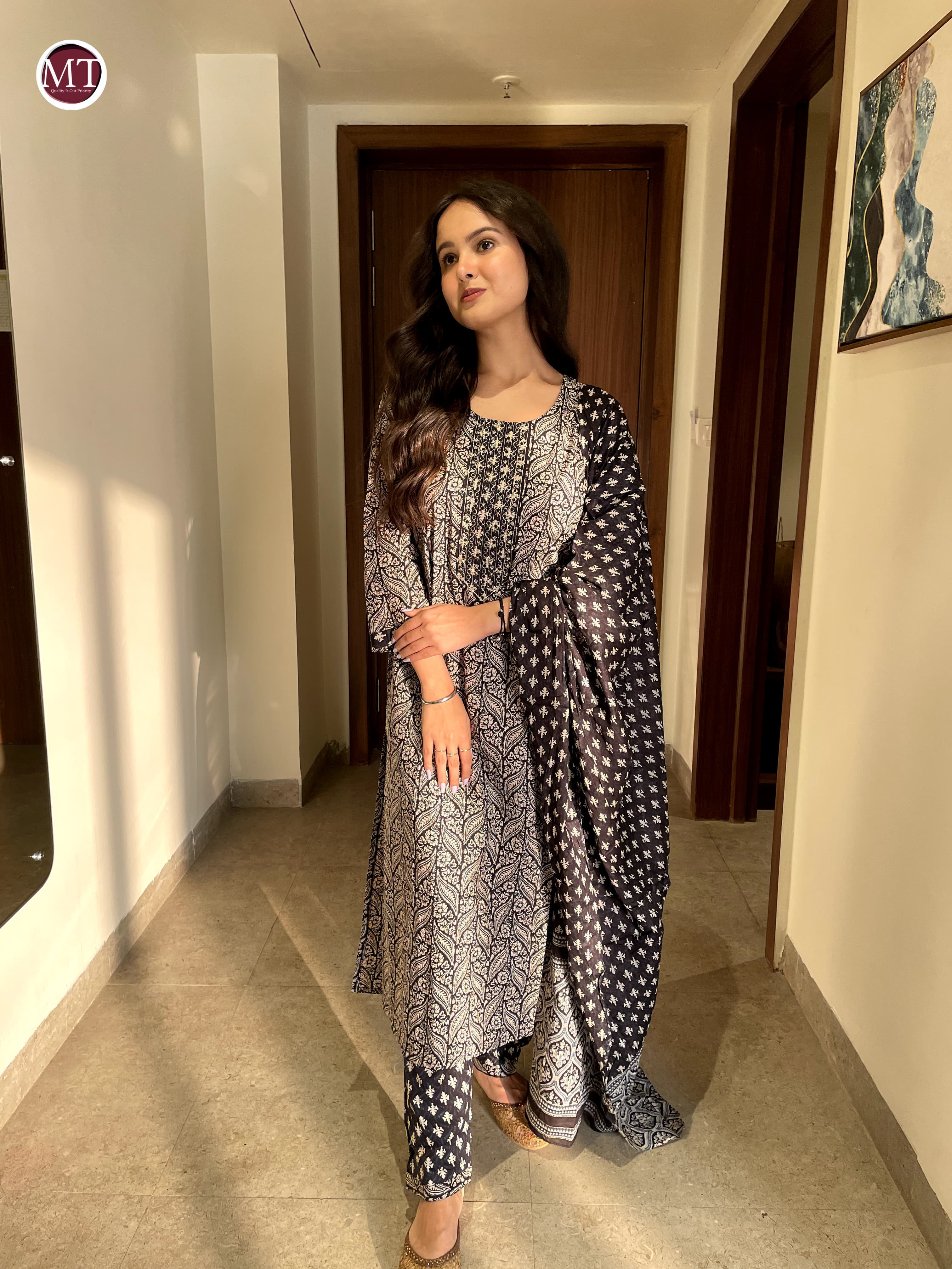 Beautiful Designer Heavy Pure Cotton Salwar Suit