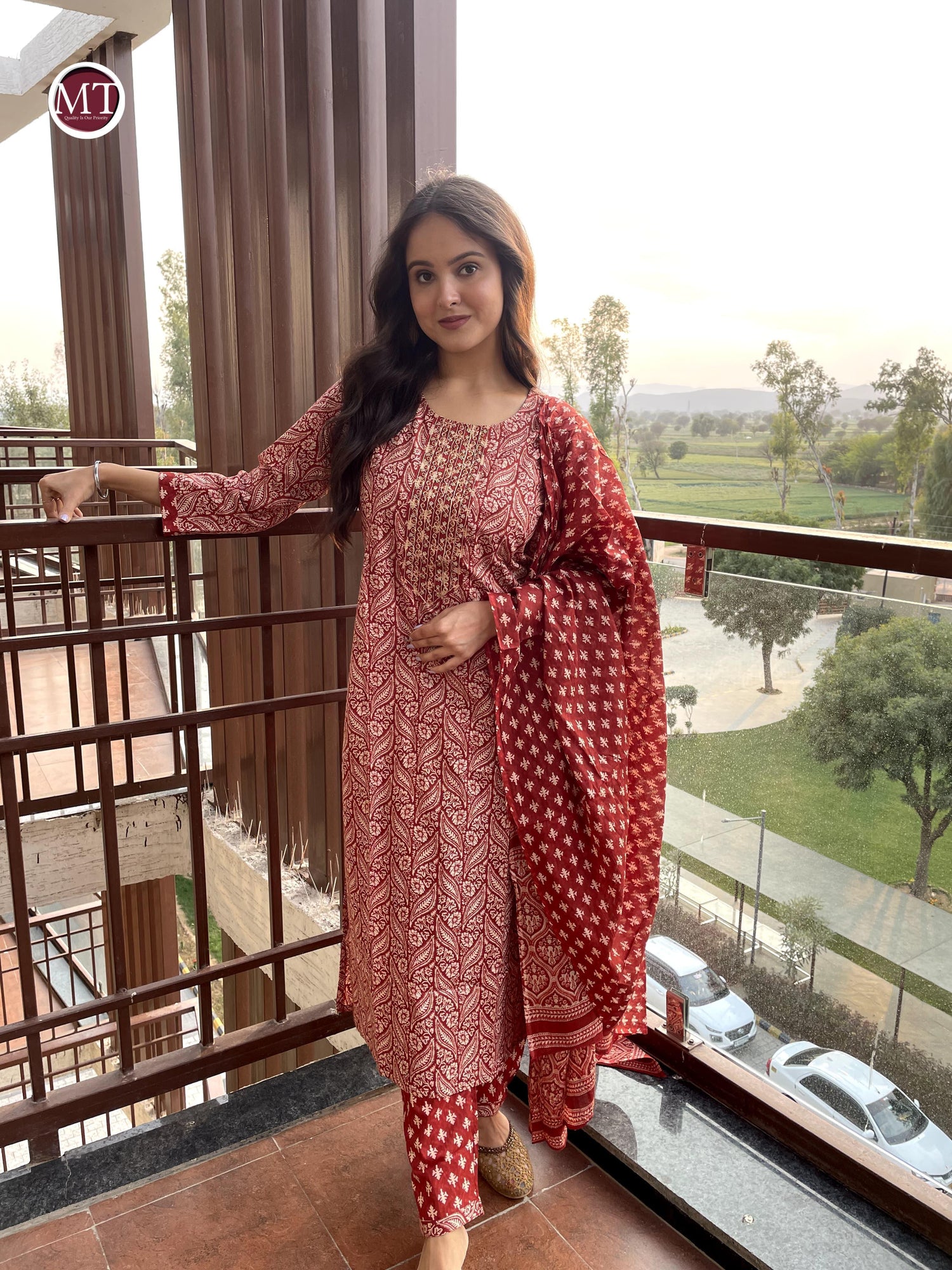 Beautiful Designer Heavy Pure Cotton Salwar Suit