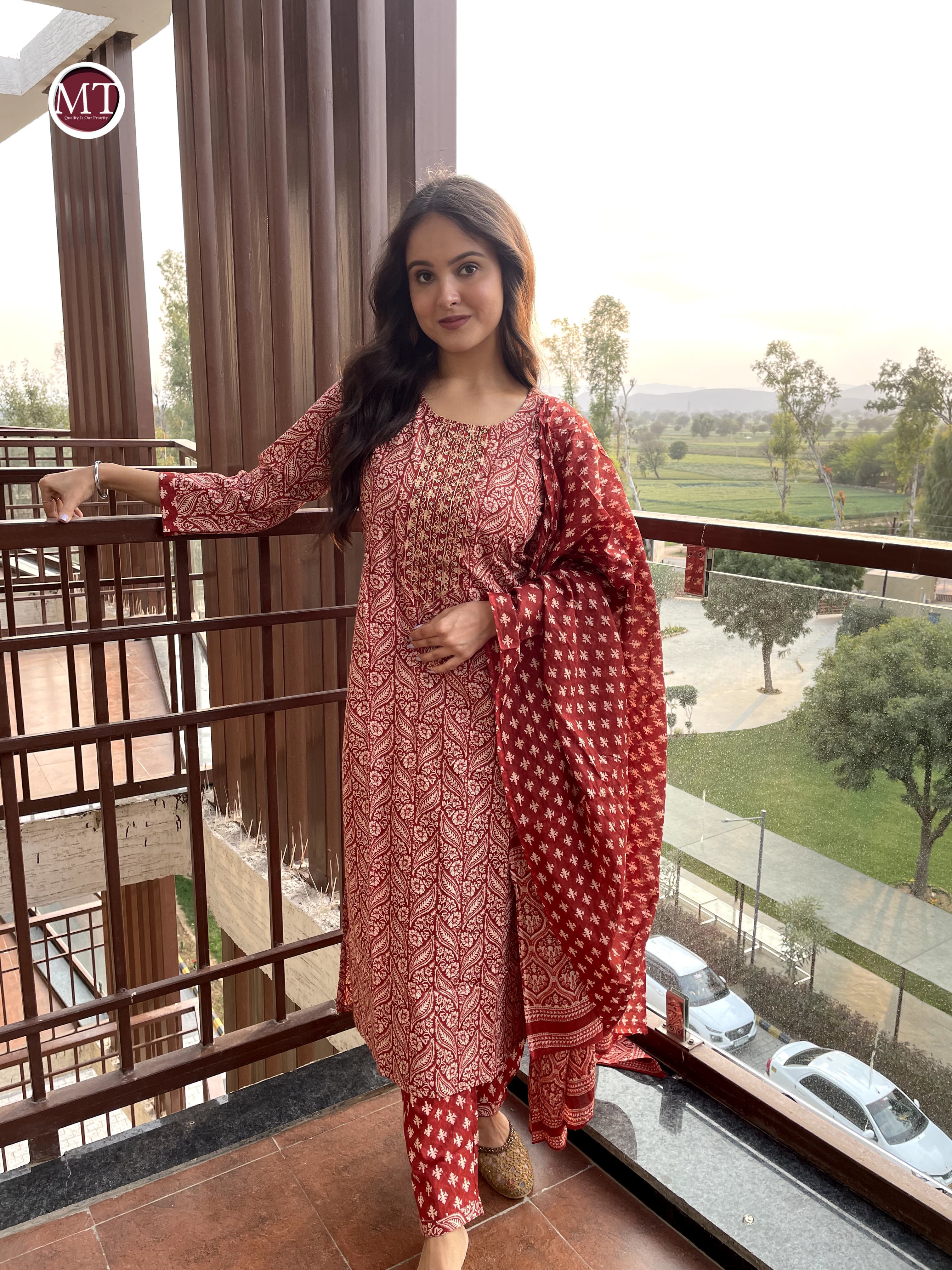 Beautiful Designer Heavy Pure Cotton Salwar Suit