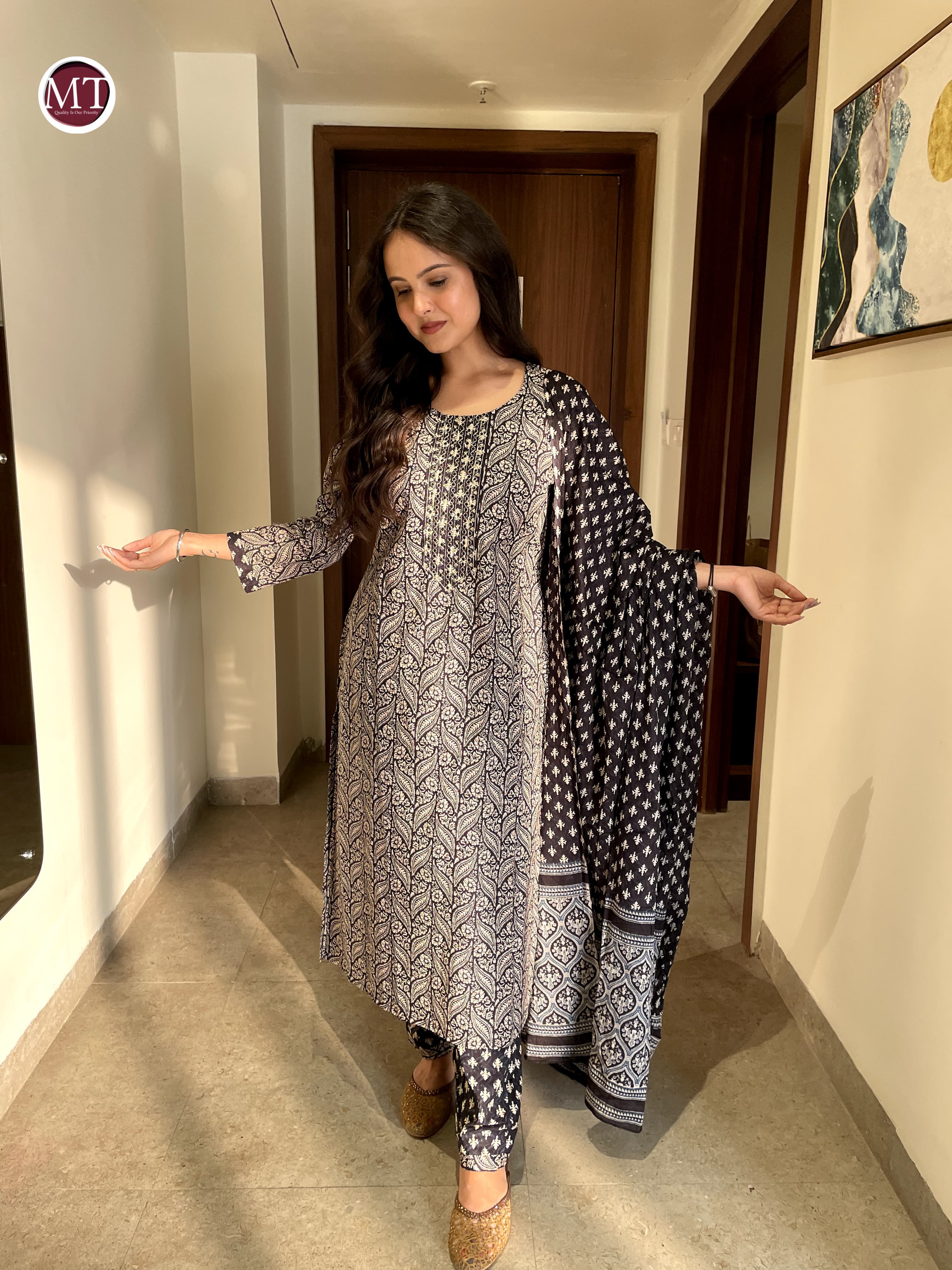 Beautiful Designer Heavy Pure Cotton Salwar Suit