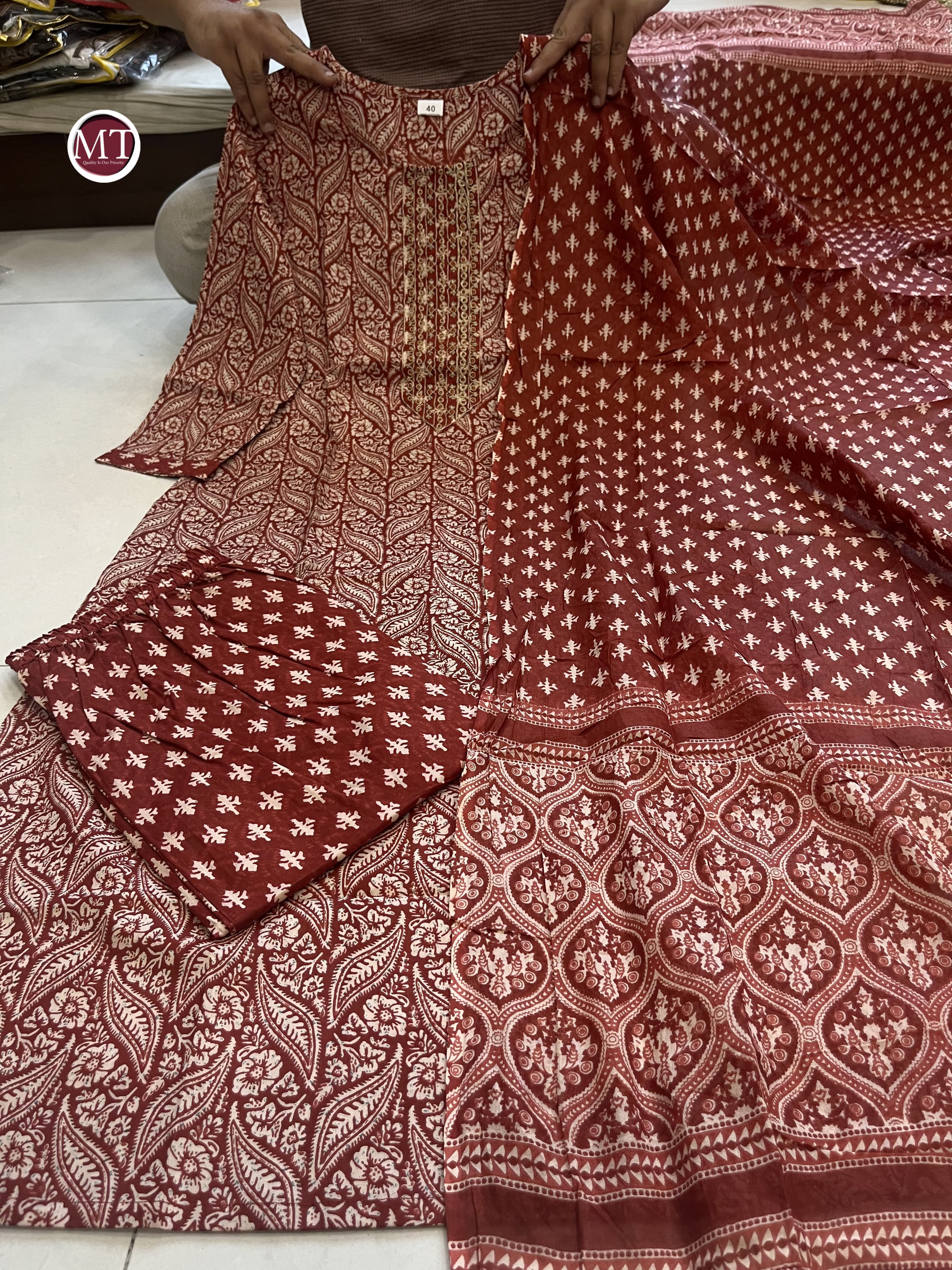 Beautiful Designer Heavy Pure Cotton Salwar Suit
