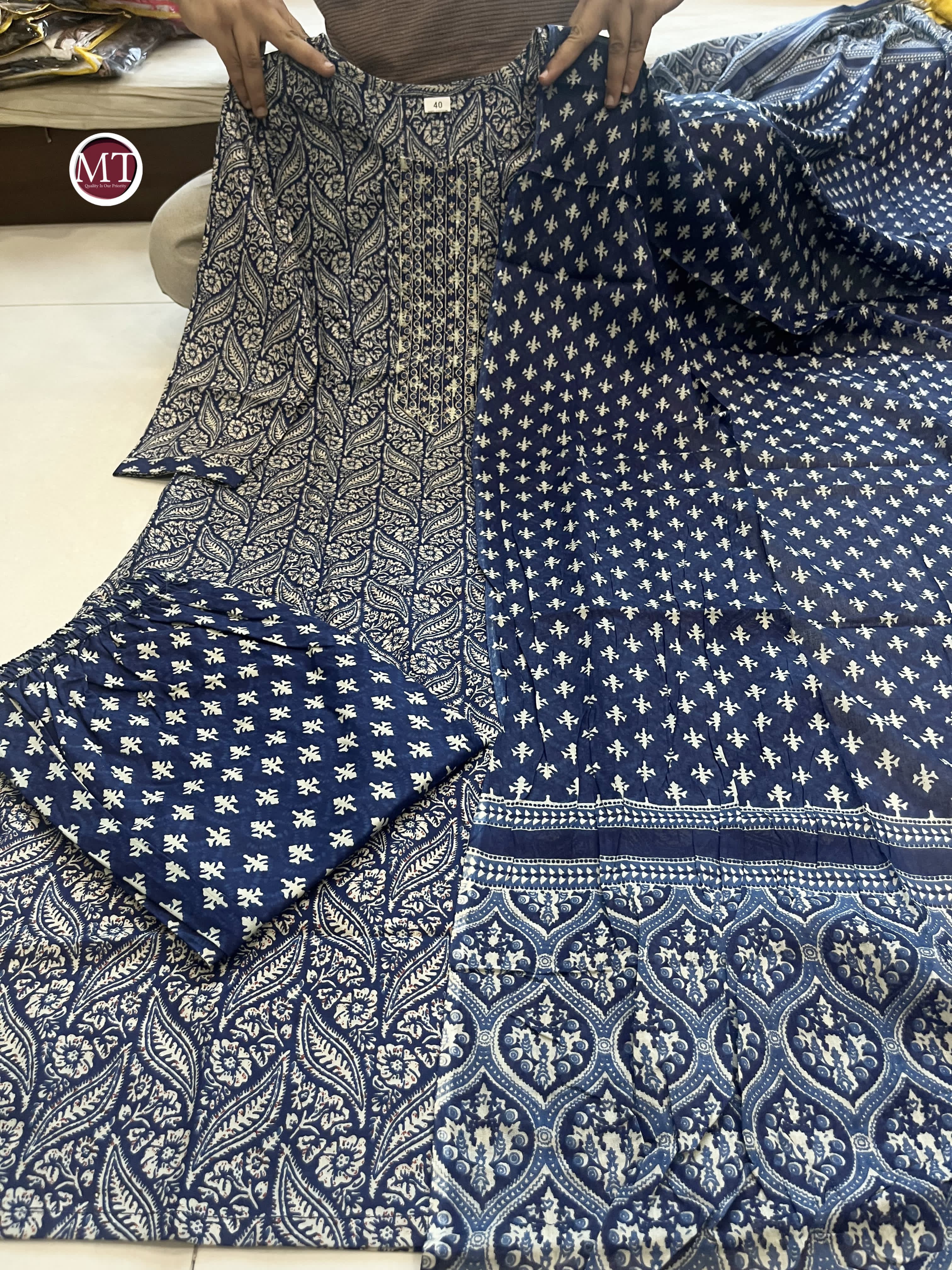 Beautiful Designer Heavy Pure Cotton Salwar Suit