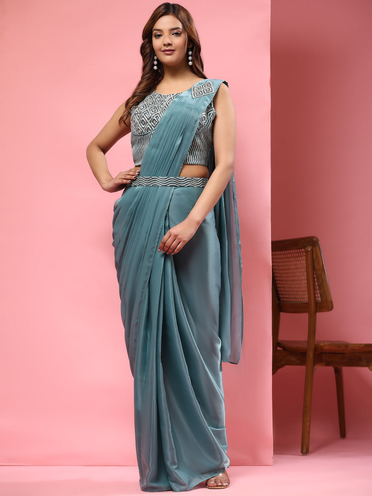 Beautiful Designer Party Wear Ready to Wear Saree