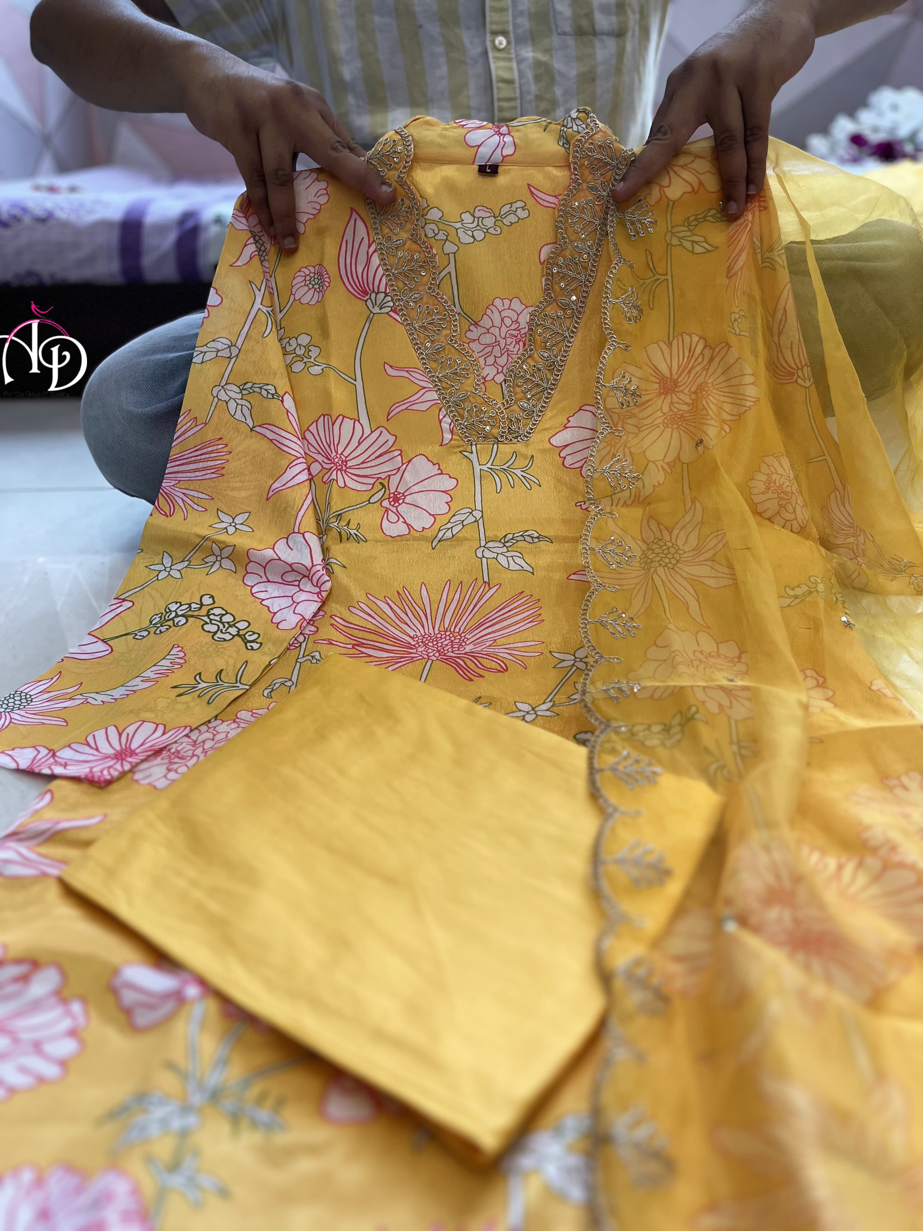 Beautiful Designer Heavy Orgenza Salwar Suit