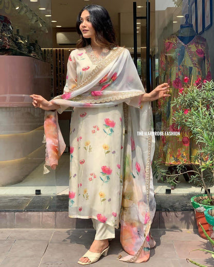 Beautiful Designer Heavy Orgenza Salwar Suit
