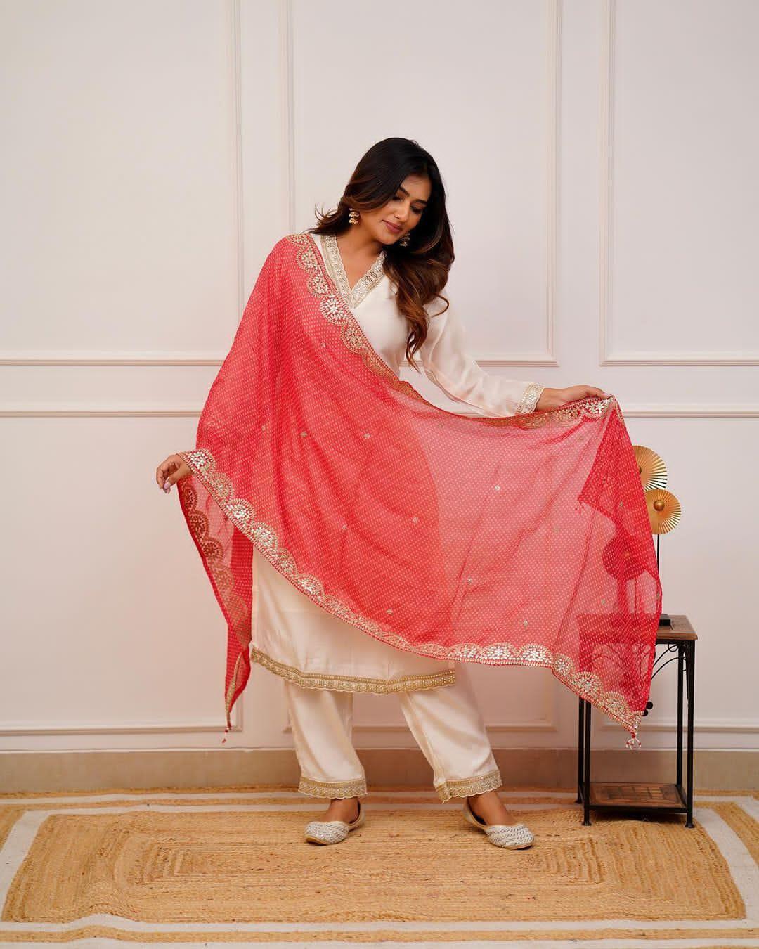 Beautiful Designer Heavy Banana Cotton Salwar Suit