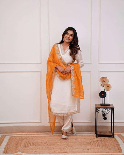 Beautiful Designer Heavy Banana Cotton Salwar Suit
