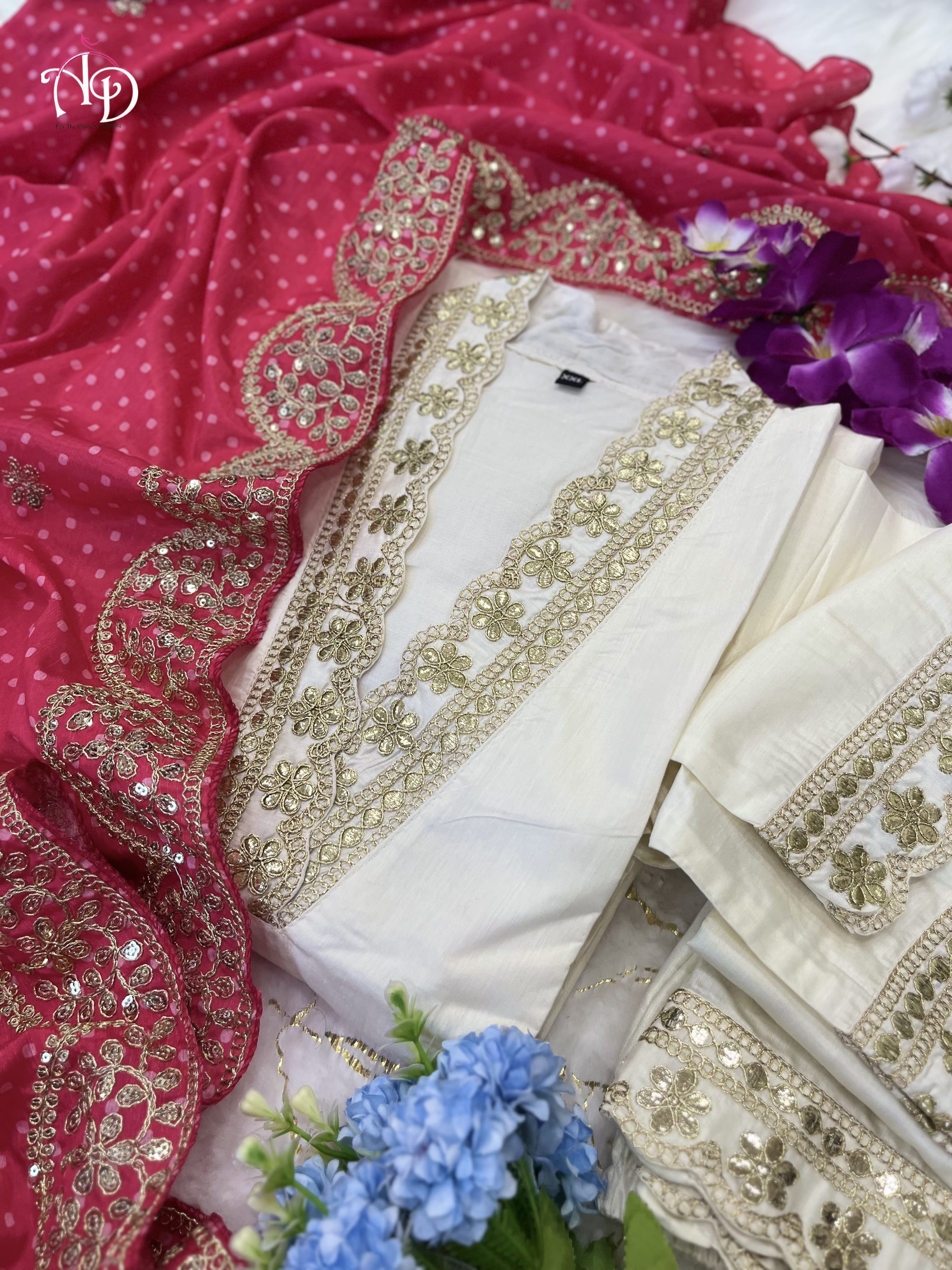 Beautiful Designer Heavy Banana Cotton Salwar Suit