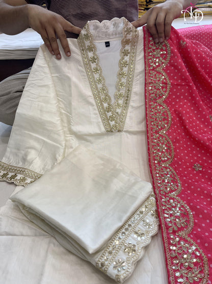 Beautiful Designer Heavy Banana Cotton Salwar Suit