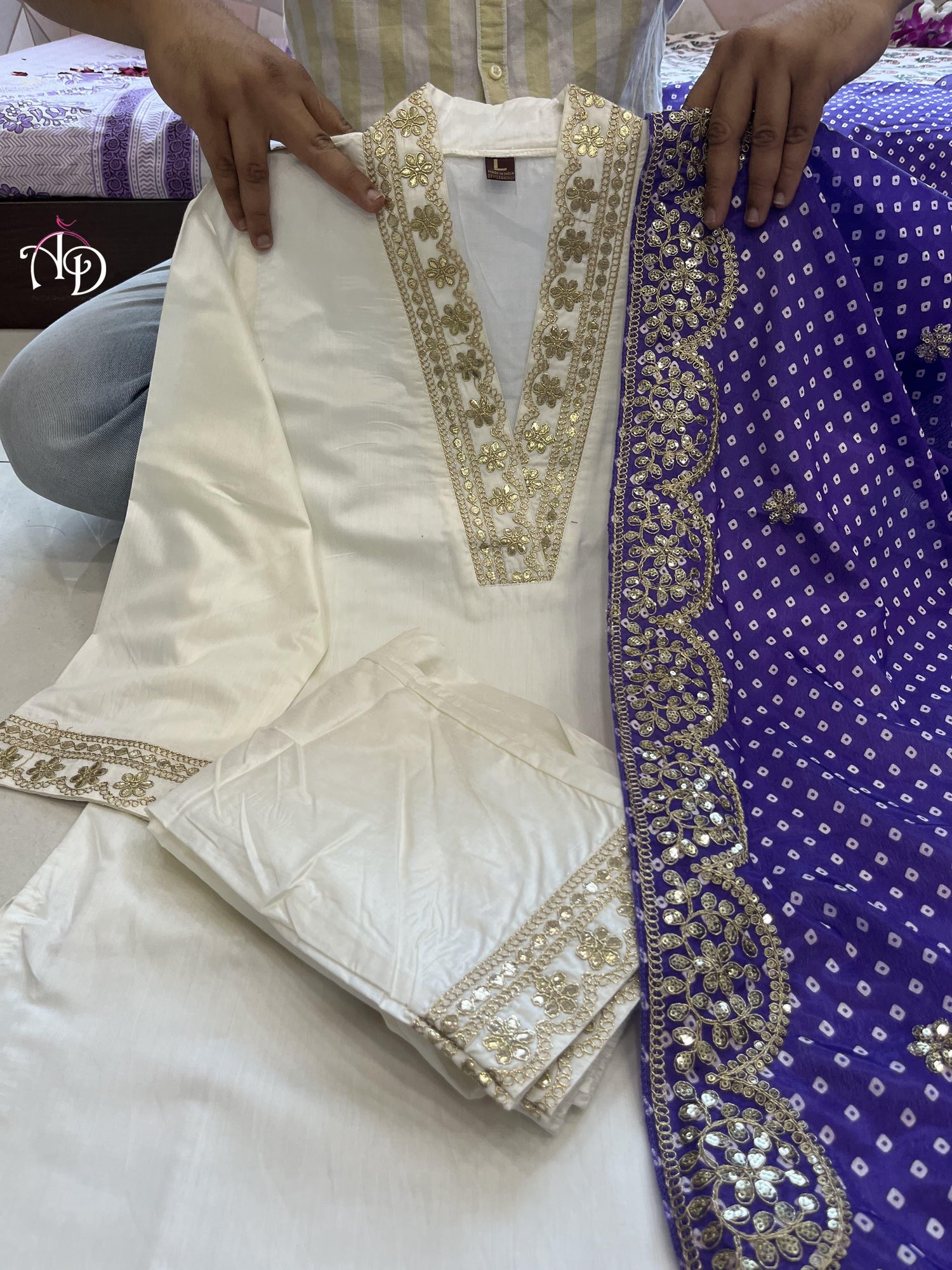 Beautiful Designer Heavy Banana Cotton Salwar Suit