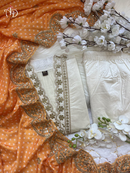 Beautiful Designer Heavy Banana Cotton Salwar Suit