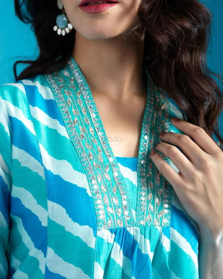 Beautiful Designer Party Wear Anarkali Brenza Cotton Salwar Suit