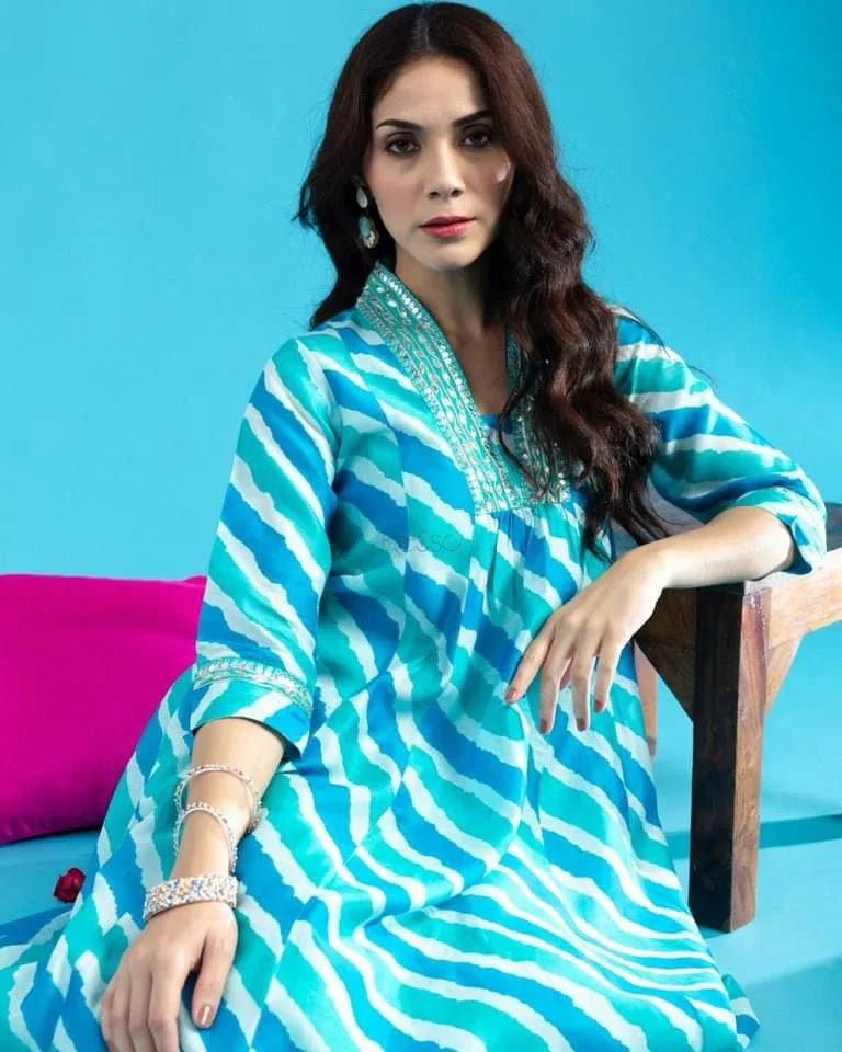 Beautiful Designer Party Wear Anarkali Brenza Cotton Salwar Suit