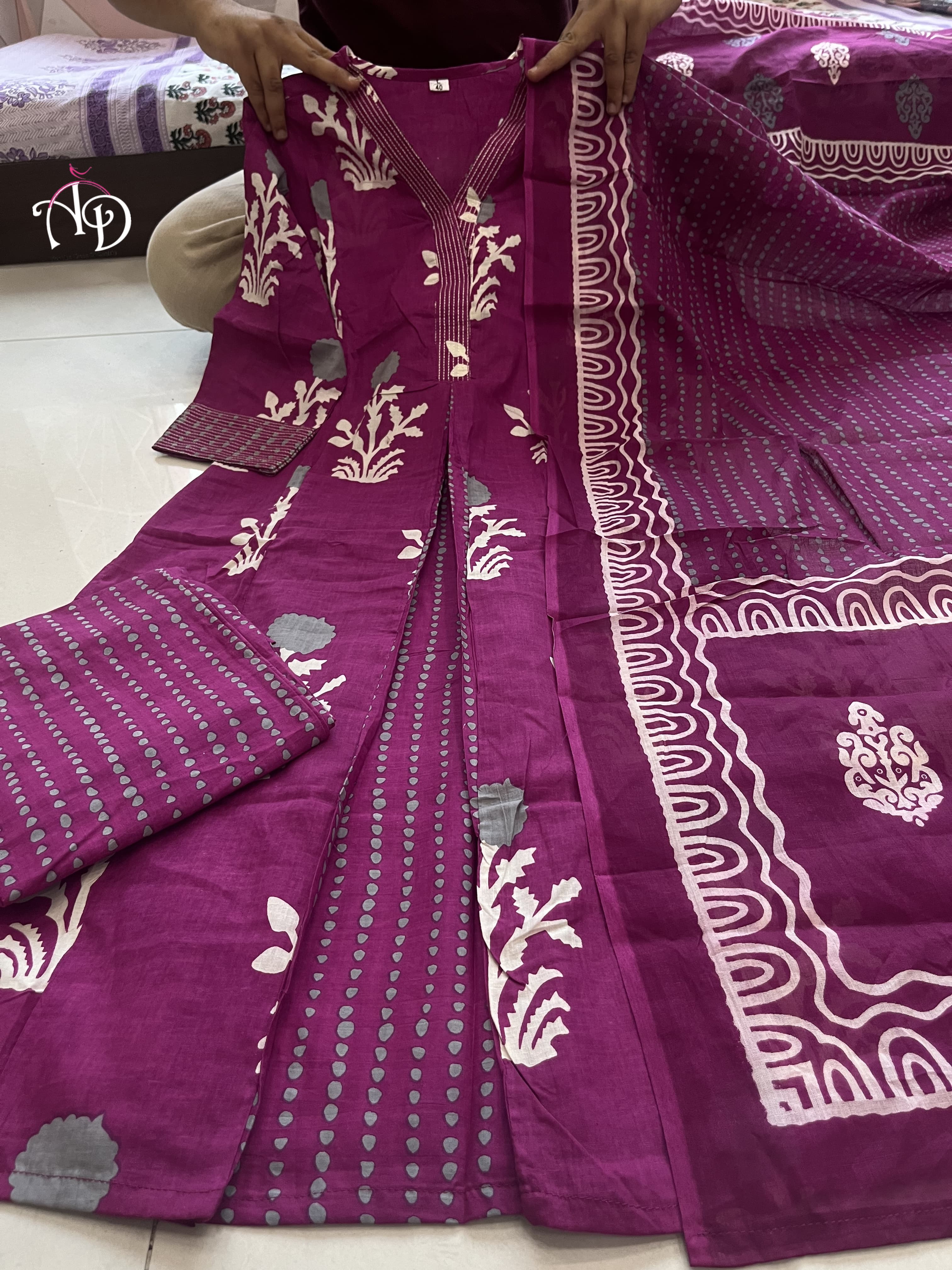 Beautiful Designer Pure Cotton Salwar Suit