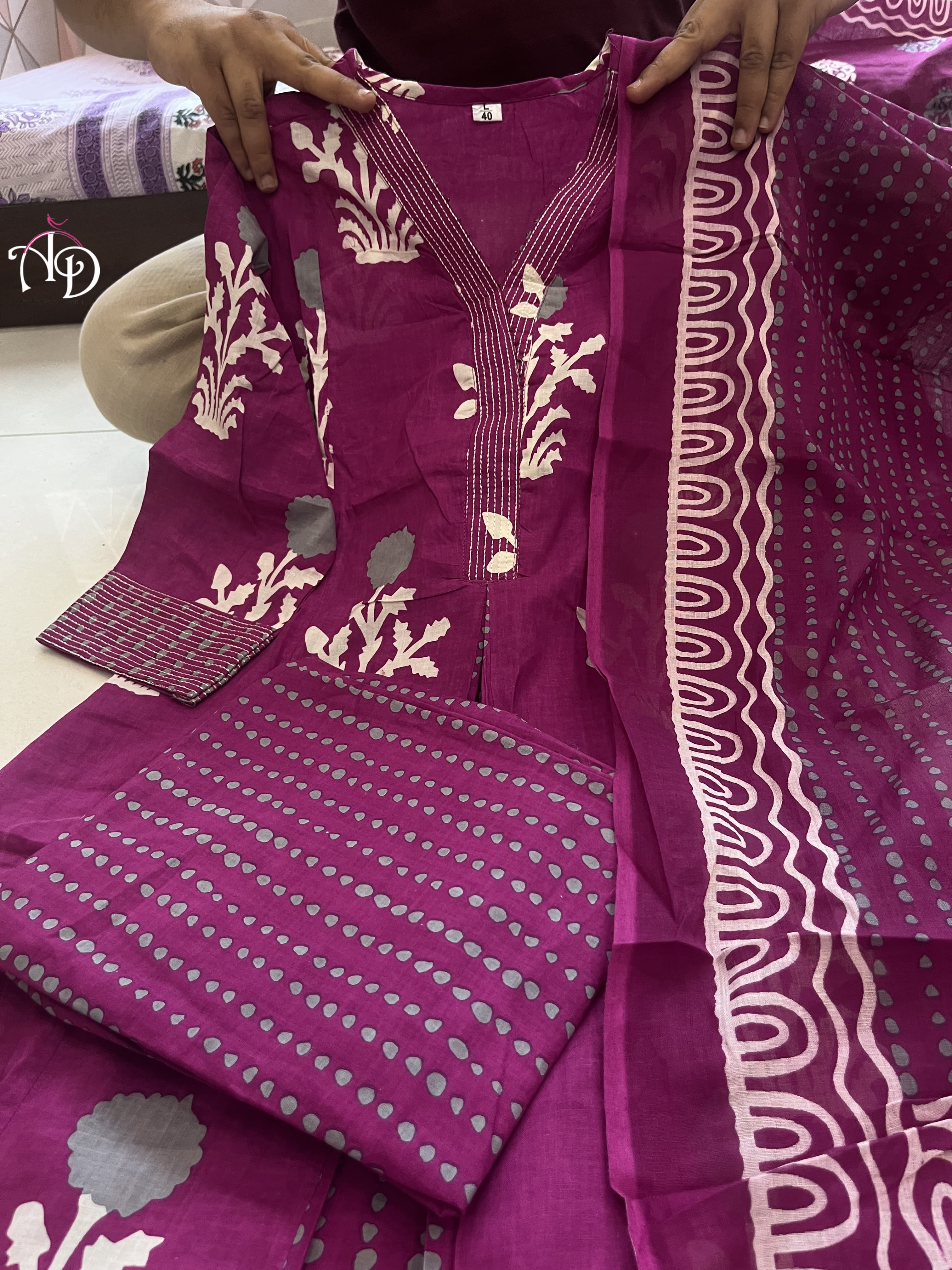 Beautiful Designer Pure Cotton Salwar Suit