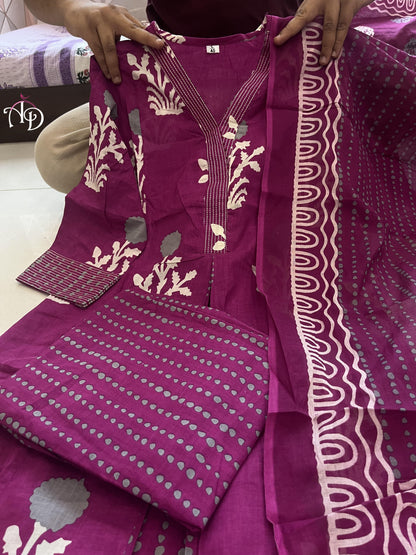 Beautiful Designer Pure Cotton Salwar Suit