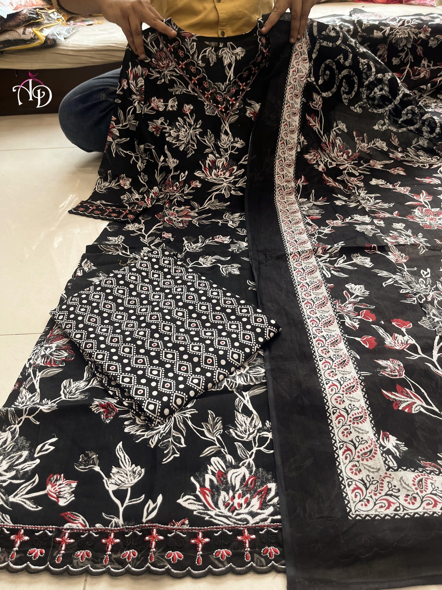 Beautiful Designer Heavy Cotton Salwar Suit