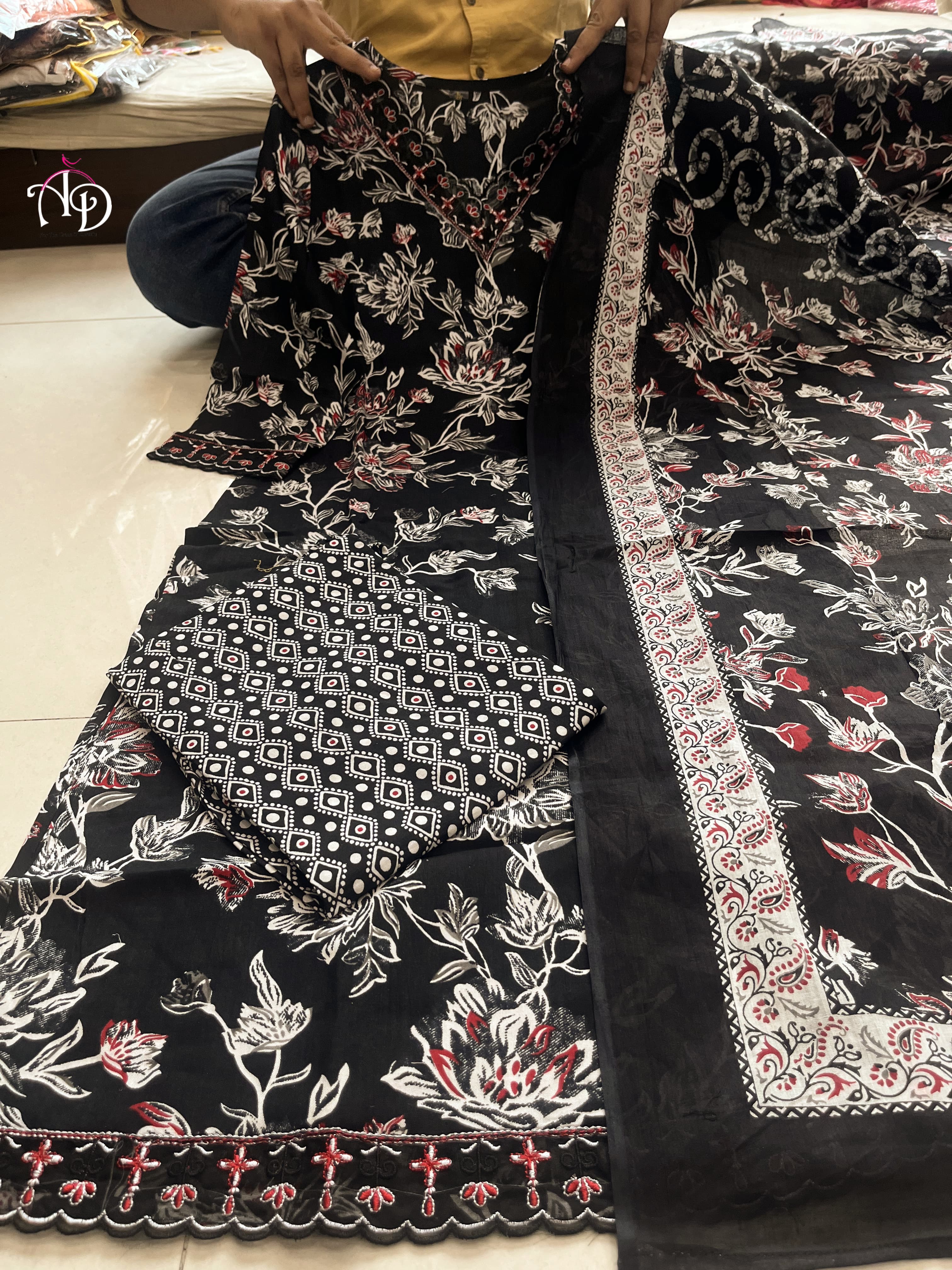 Beautiful Designer Heavy Cotton Salwar Suit