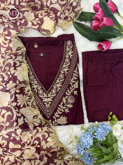 Beautiful Designer Afghani Soft Organza Salwar Suit