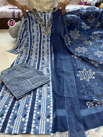 Beautiful Designer Heavy Pure Cotton Salwar Suit