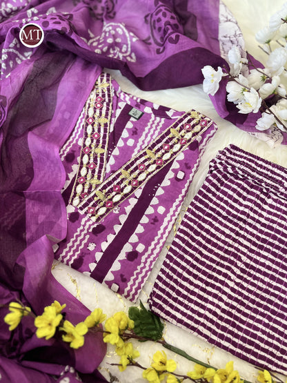 Beautiful Designer Heavy Pure Cotton Salwar Suit