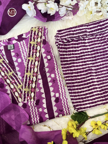 Beautiful Designer Heavy Pure Cotton Salwar Suit