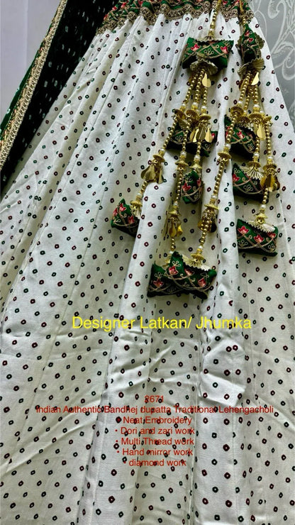 Beautiful Designer Traditional Heavy Bandhej Lehenga Choli
