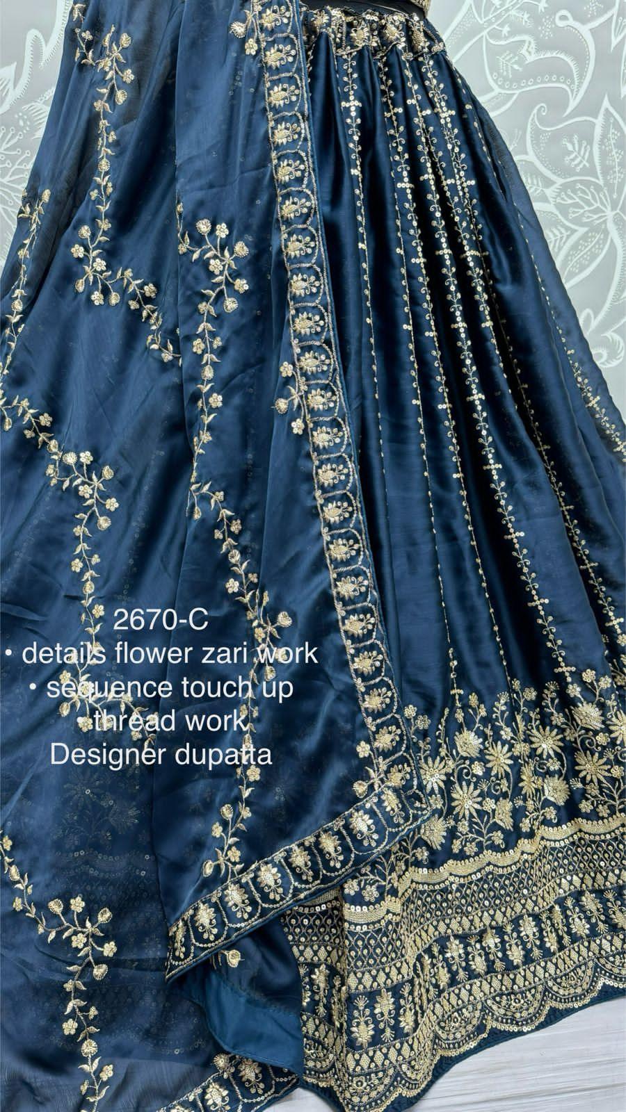 Beautiful Designer Traditional Heavy Satin Lehenga Choli