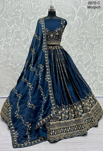 Beautiful Designer Traditional Heavy Satin Lehenga Choli