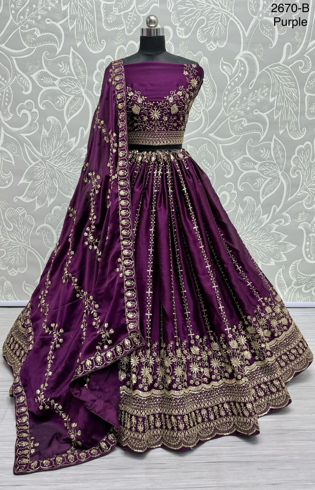 Beautiful Designer Traditional Heavy Satin Lehenga Choli