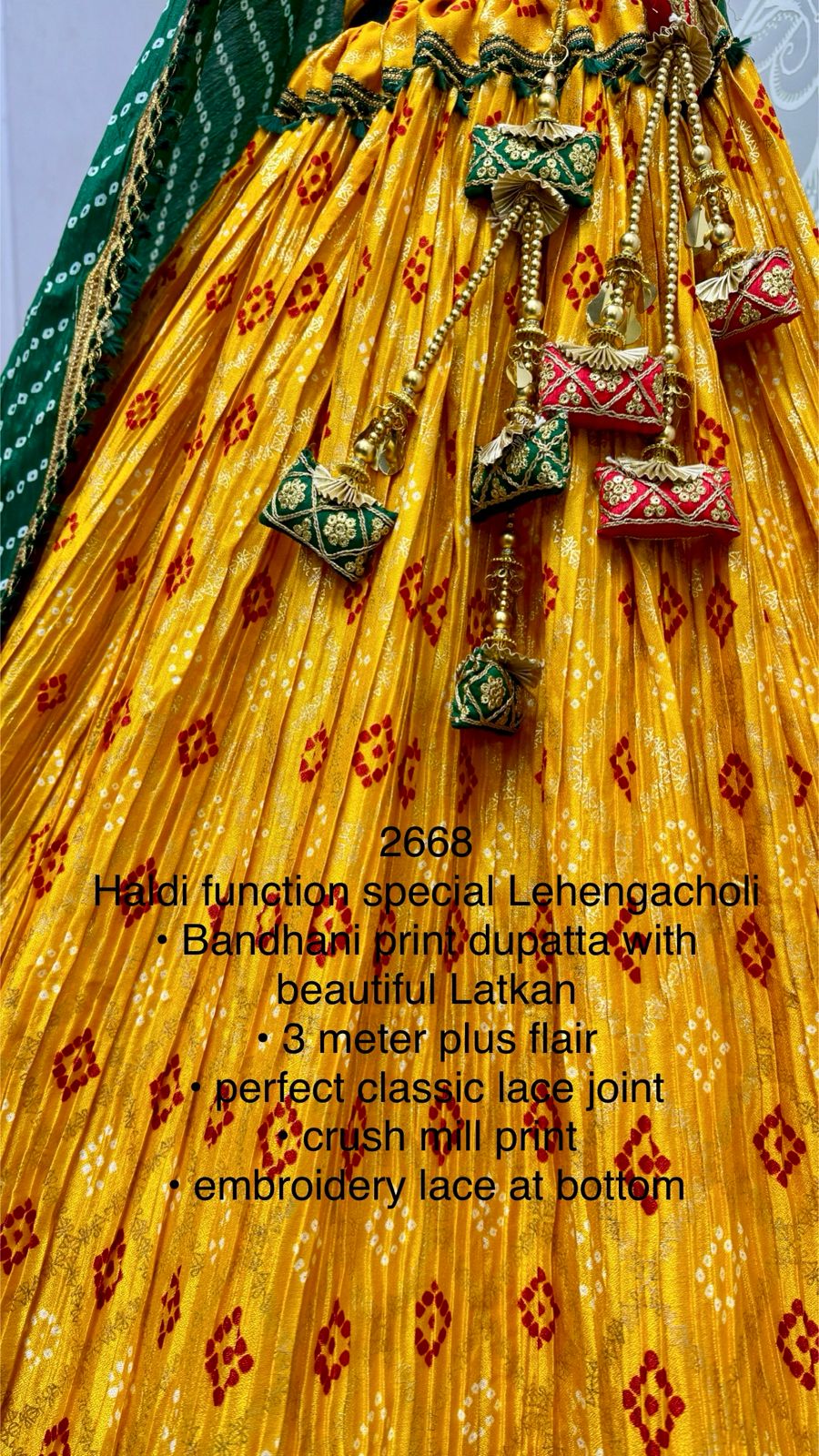 Beautiful Designer Bridal Haldi Special Lehenga Choli