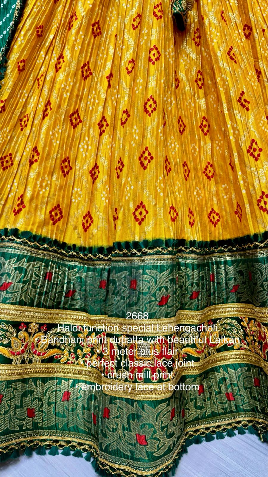 Beautiful Designer Bridal Haldi Special Lehenga Choli