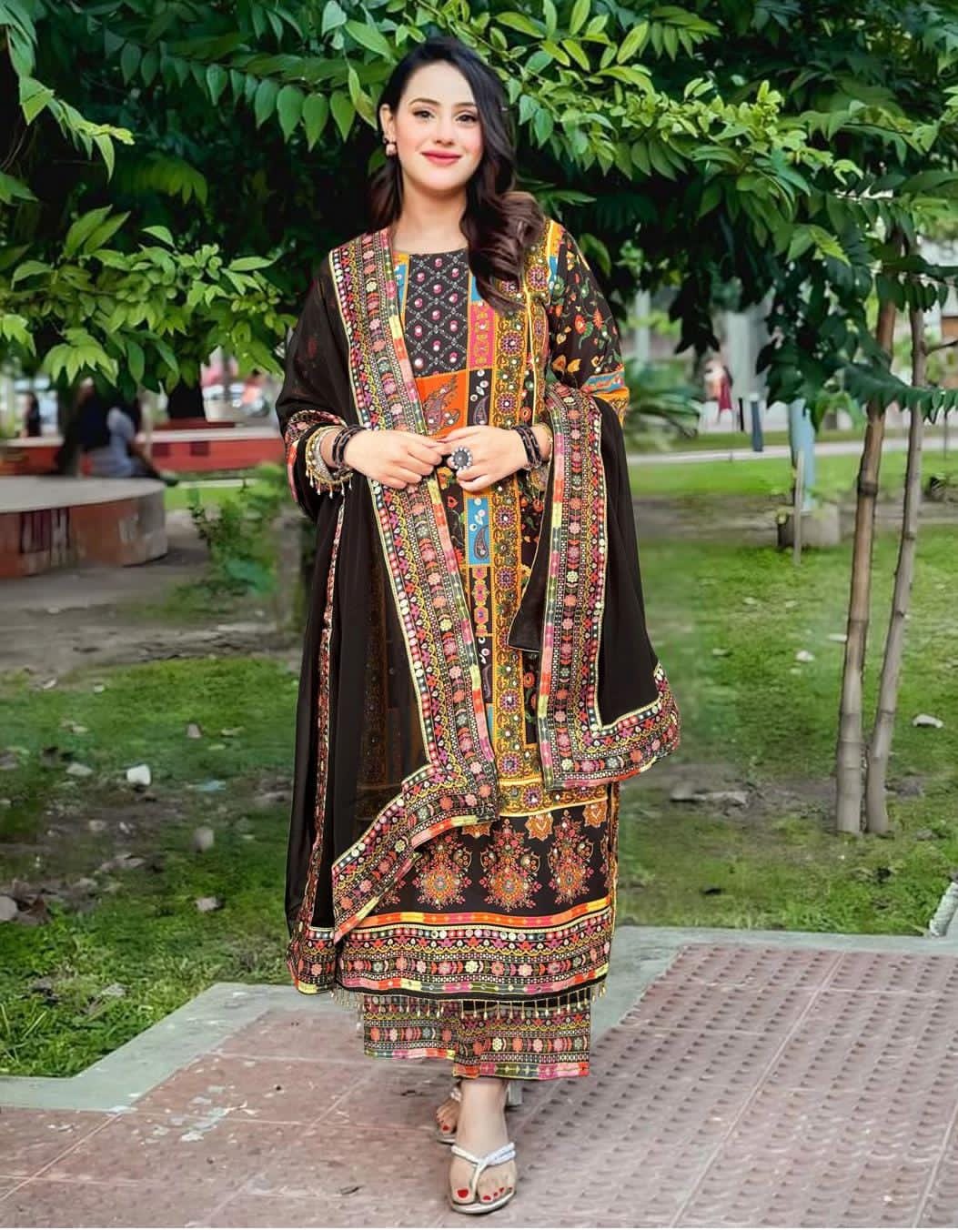 Beautiful Designer Tuhi-2 Pakistani Suit With Dupatta Set