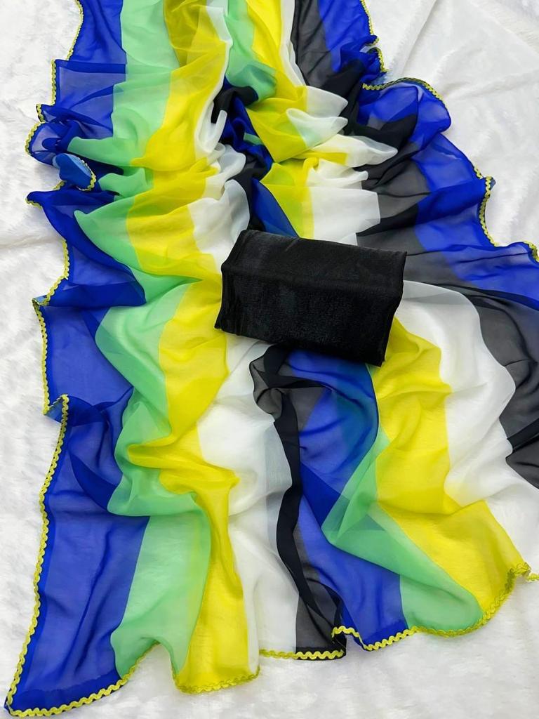 Beautiful Designer Party Wear Pure Georgette Saree