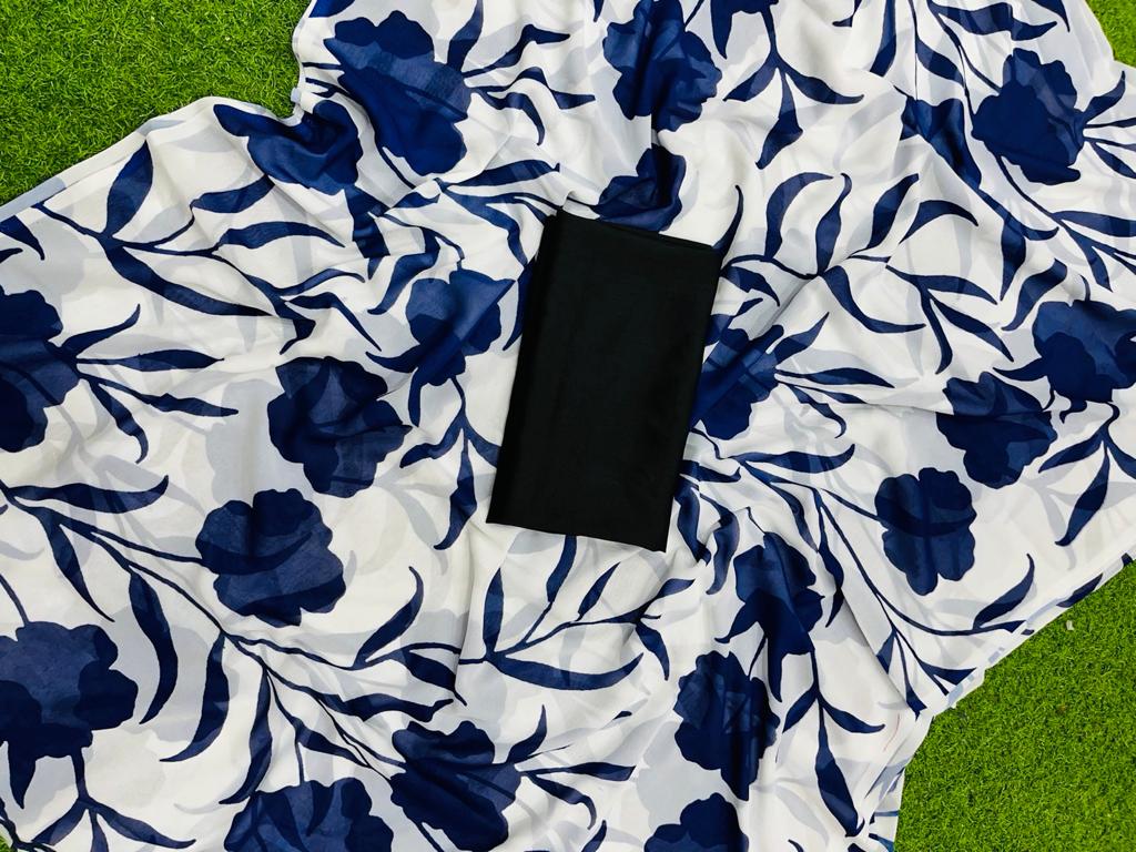 Beautiful Designer Party Wear Pure Georgette Saree