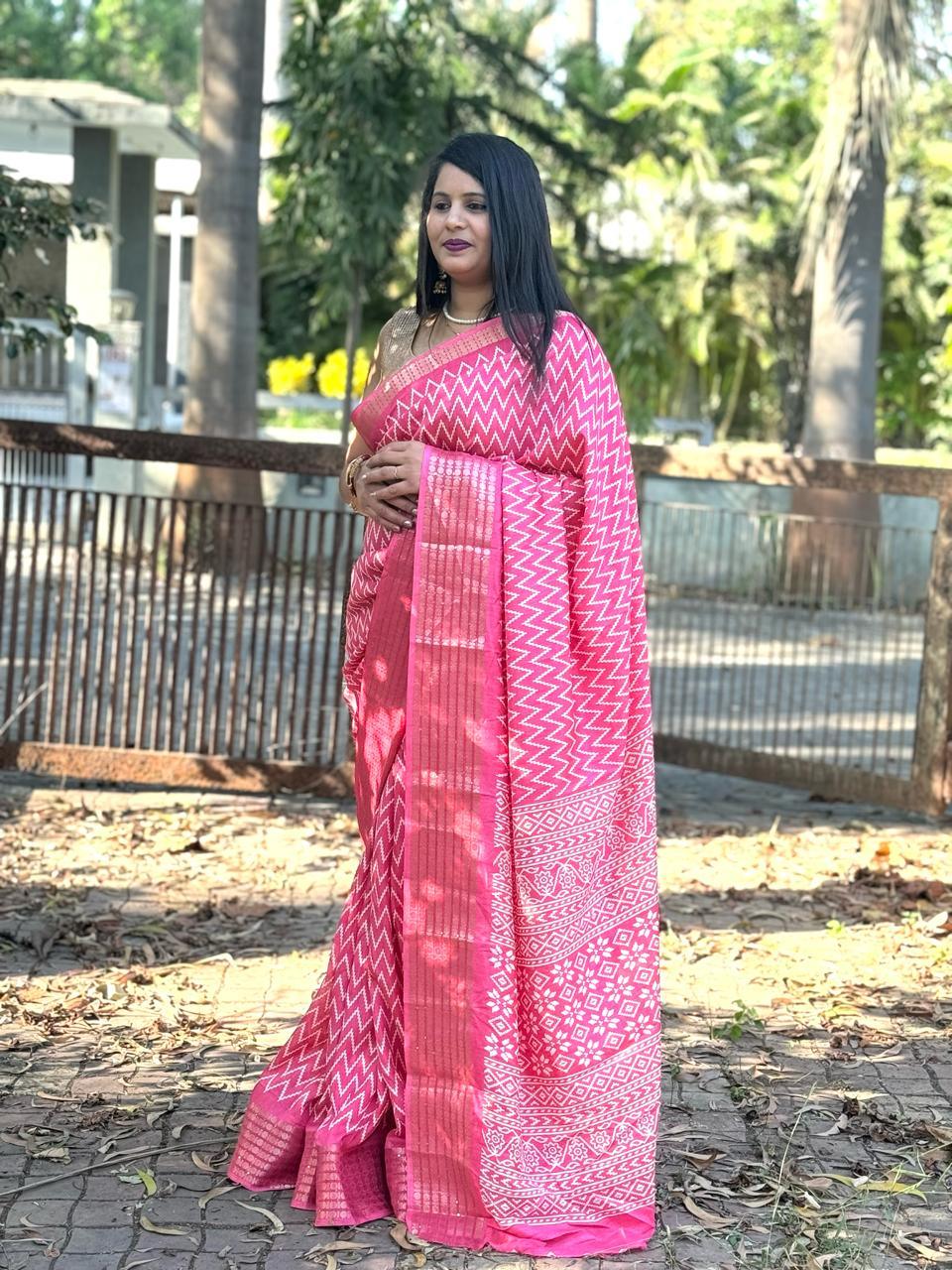 Beautiful Designer Party Wear Pure Dola Silk Saree