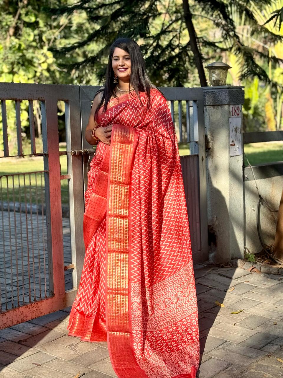 Beautiful Designer Party Wear Pure Dola Silk Saree