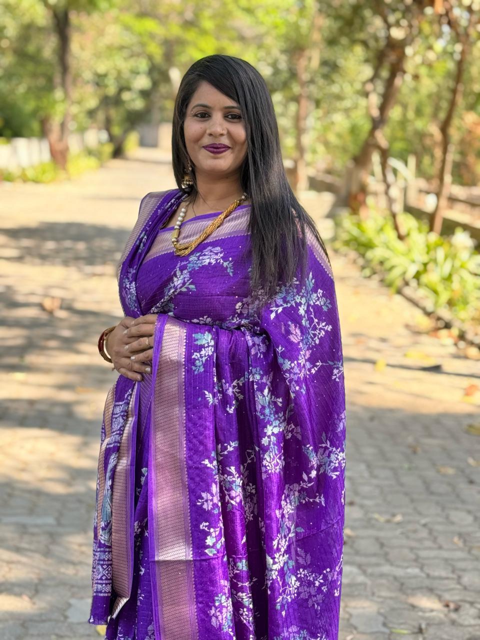 Beautiful Designer Party Wear Pure Dola Silk Saree