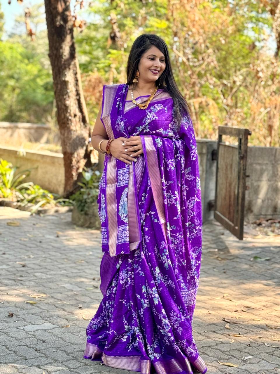 Beautiful Designer Party Wear Pure Dola Silk Saree