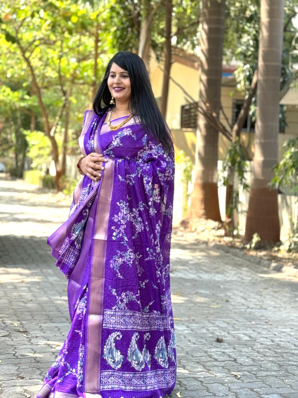 Beautiful Designer Party Wear Pure Dola Silk Saree