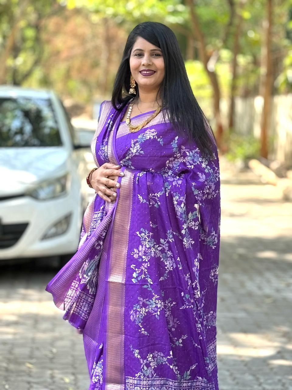 Beautiful Designer Party Wear Pure Dola Silk Saree