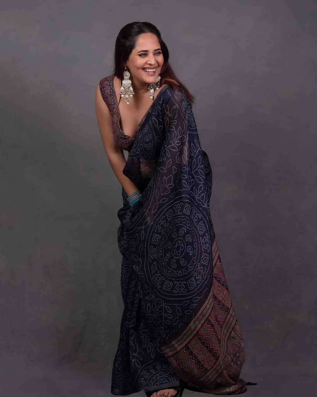 Beautiful Designer Party Wear Linen Cotton Silk Saree