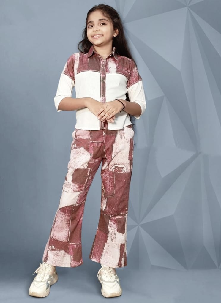 Beautiful Designer Kid's Hela Shirt & Pant Western Children Dress